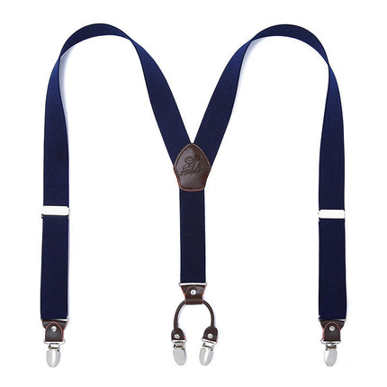 Suspenders for Men Adjustable Elastic Y Shape Suspenders with Strong Clips Suspender