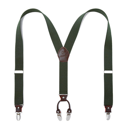 Suspenders for Men Adjustable Elastic Y Shape Suspenders with Strong Clips Suspender