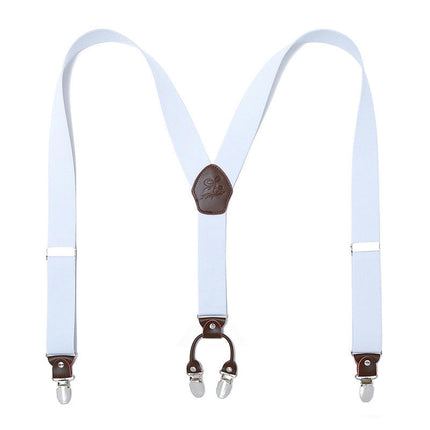 Suspenders for Men Adjustable Elastic Y Shape Suspenders with Strong Clips Suspender