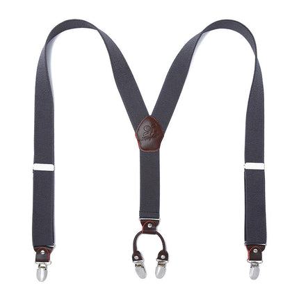 Suspenders for Men Adjustable Elastic Y Shape Suspenders with Strong Clips Suspender