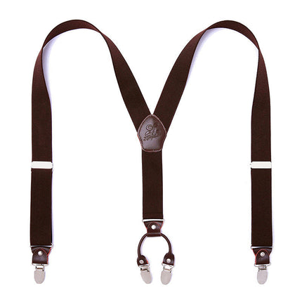 Suspenders for Men Adjustable Elastic Y Shape Suspenders with Strong Clips Suspender