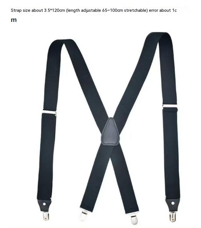 Adult Men's Elastic Suspenders X-Shape Men's Suspenders Adjustable Strong Clip Suspender