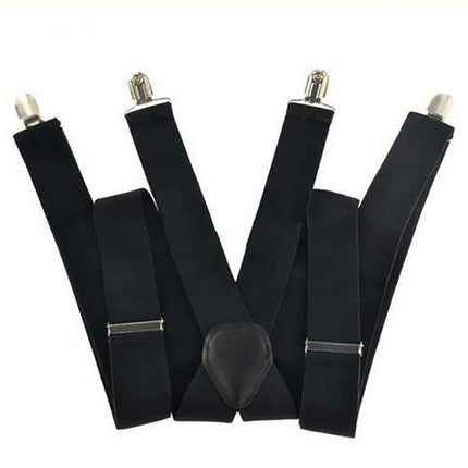 Adult Men's Elastic Suspenders X-Shape Men's Suspenders Adjustable Strong Clip Suspender