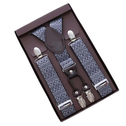 Men Utility Suspenders Adjustable Elastic - Heavy Duty X Shape Strong Clip Suspender