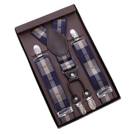 Men Utility Suspenders Adjustable Elastic - Heavy Duty X Shape Strong Clip Suspender