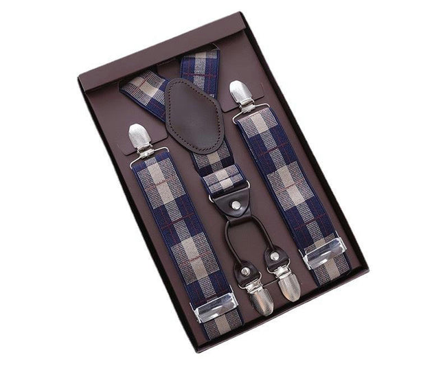 Men Utility Suspenders Adjustable Elastic - Heavy Duty X Shape Strong Clip Suspender