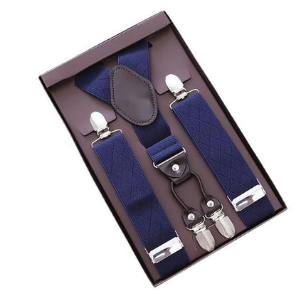 Men Utility Suspenders Adjustable Elastic - Heavy Duty X Shape Strong Clip Suspender