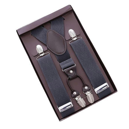 Men Utility Suspenders Adjustable Elastic - Heavy Duty X Shape Strong Clip Suspender