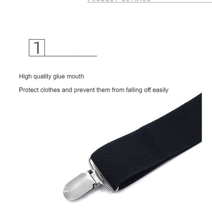 Suspenders for Men Heavy Duty Strong Clips Adjustable Elastic X Back Braces Men's Suspenders