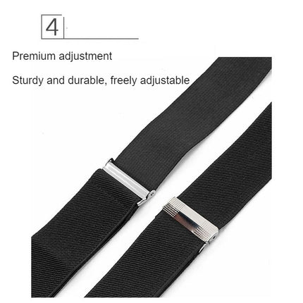 Suspenders for Men Heavy Duty Strong Clips Adjustable Elastic X Back Braces Men's Suspenders