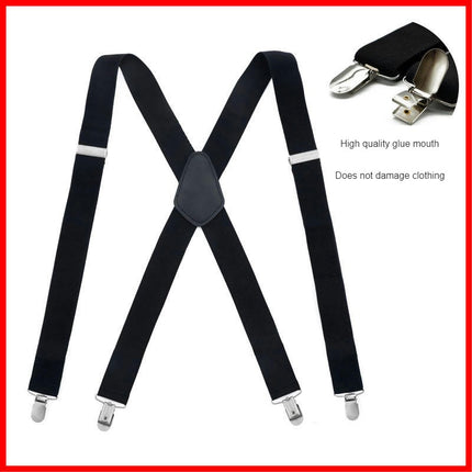 Suspenders for Men Heavy Duty Strong Clips Adjustable Elastic X Back Braces Men's Suspenders