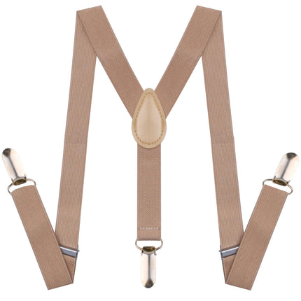 Suspenders for Men - Adjustable Unisex Y Back Men's Women's Suspenders With Strong Clips