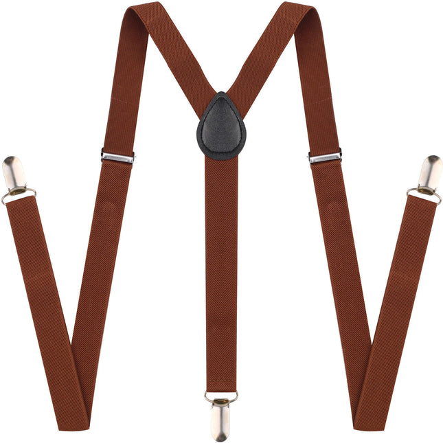 Suspenders for Men - Adjustable Unisex Y Back Men's Women's Suspenders With Strong Clips