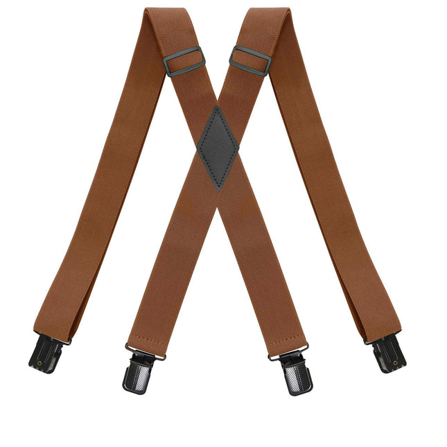 Mens Suspenders Adjustable Heavy Duty X Back Black Suspenders for Men Big Suspenders