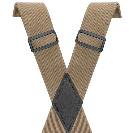 Mens Suspenders Adjustable Heavy Duty X Back Black Suspenders for Men Big Suspenders