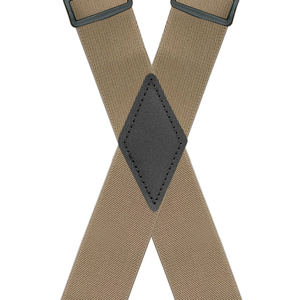 Mens Suspenders Adjustable Heavy Duty X Back Black Suspenders for Men Big Suspenders