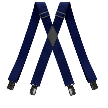 Mens Suspenders Adjustable Heavy Duty X Back Black Suspenders for Men Big Suspenders