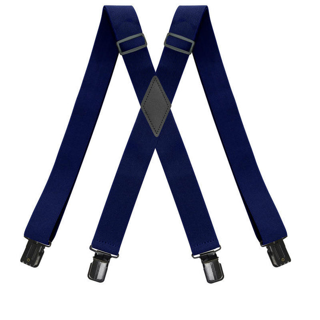 Mens Suspenders Adjustable Heavy Duty X Back Black Suspenders for Men Big Suspenders