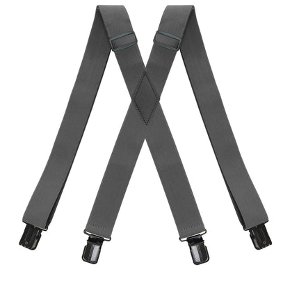 Mens Suspenders Adjustable Heavy Duty X Back Black Suspenders for Men Big Suspenders