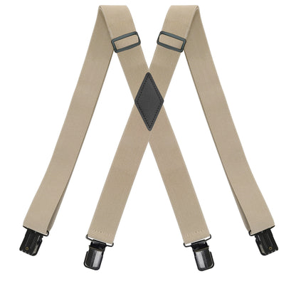Mens Suspenders Adjustable Heavy Duty X Back Black Suspenders for Men Big Suspenders