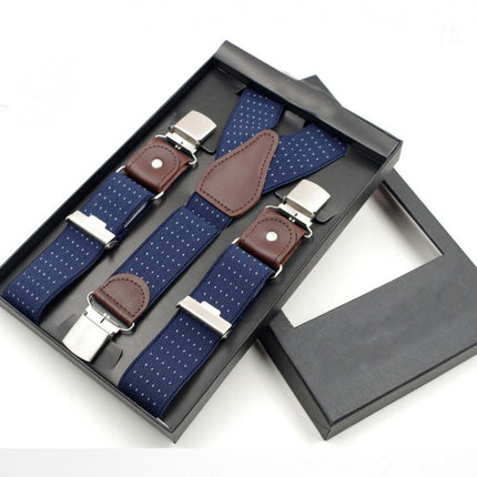 Suspenders for Men Y-shape 3 Metal Clips Suspenders Y Shape Adjustable Suspenders