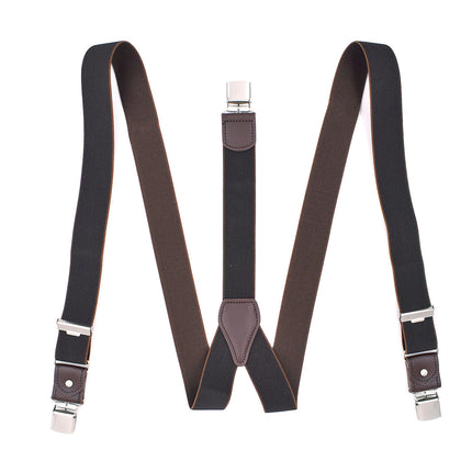 Suspenders for Men Y-shape 3 Metal Clips Suspenders Y Shape Adjustable Suspenders