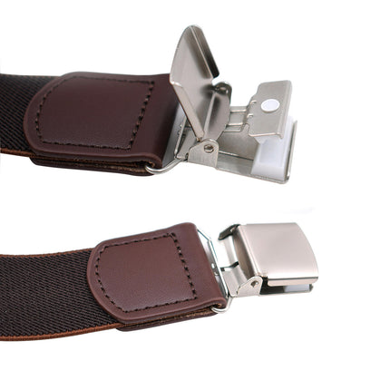 Suspenders for Men Y-shape 3 Metal Clips Suspenders Y Shape Adjustable Suspenders