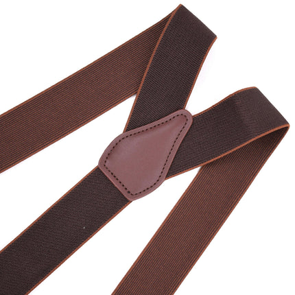 Suspenders for Men Y-shape 3 Metal Clips Suspenders Y Shape Adjustable Suspenders