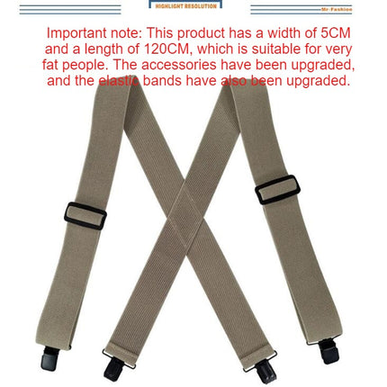 Black Suspenders for Men Heavy Duty Clips Adjustable Suspenders X-Back Work Suspenders