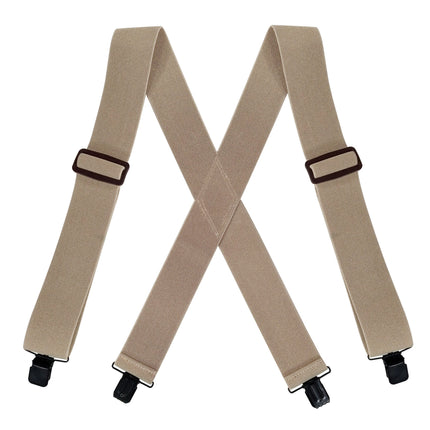 Black Suspenders for Men Heavy Duty Clips Adjustable Suspenders X-Back Work Suspenders