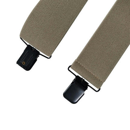 Black Suspenders for Men Heavy Duty Clips Adjustable Suspenders X-Back Work Suspenders