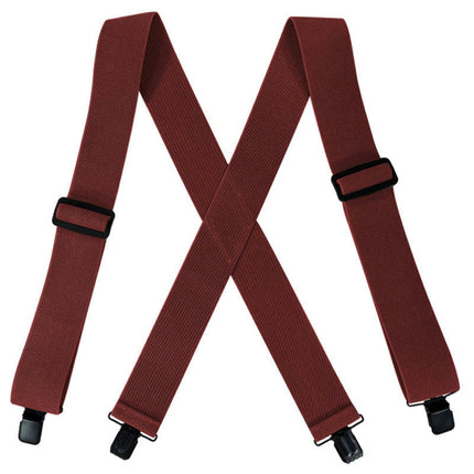 Black Suspenders for Men Heavy Duty Clips Adjustable Suspenders X-Back Work Suspenders