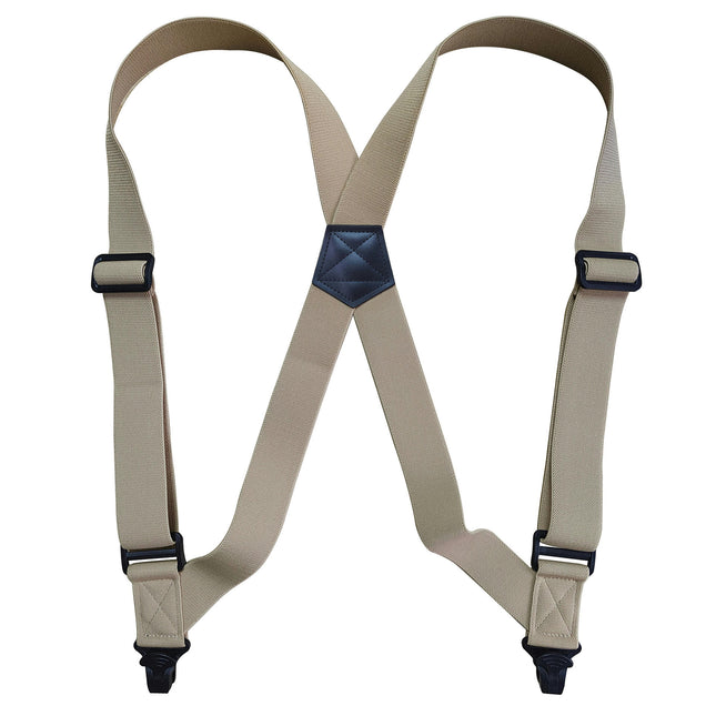 Side Clip Suspenders for Men Heavy Work Suspender Adjustable X Back Mens Suspenders