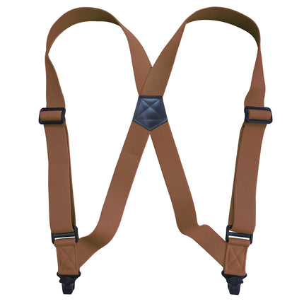 Side Clip Suspenders for Men Heavy Work Suspender Adjustable X Back Mens Suspenders