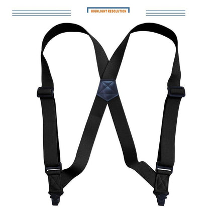 Side Clip Suspenders for Men Heavy Work Suspender Adjustable X Back Mens Suspenders