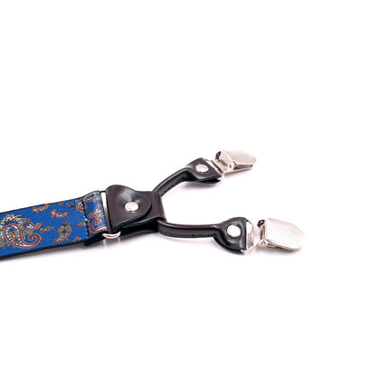 Suspender for Men Y-Back Genuine Leather Men's Suspenders Adjustable Suspenders With Strong Clip