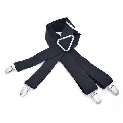 Mens Suspenders Heavy Duty Strong Clips Adjustable Elastic Braces Big and Tall X-Back