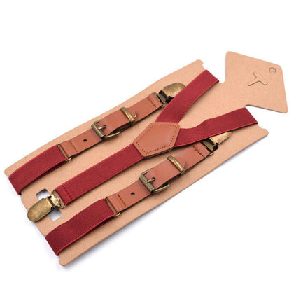 Leather Suspenders for Men Adjustable Elastic Y Back Mens Suspenders Womens Suspenders