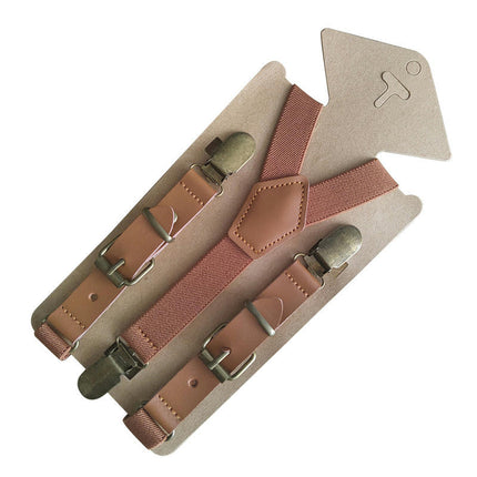 Leather Suspenders for Men Adjustable Elastic Y Back Mens Suspenders Womens Suspenders