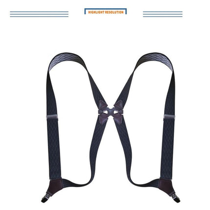 Unisex Side Clip Suspenders Adult 2 Clip Elastic Elastic Suspenders Adjustable Suspenders