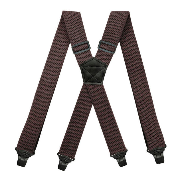 Suspenders for Men 4 Clips Heavy Duty X- Back Adjustable Elastic Suspenders Unisex