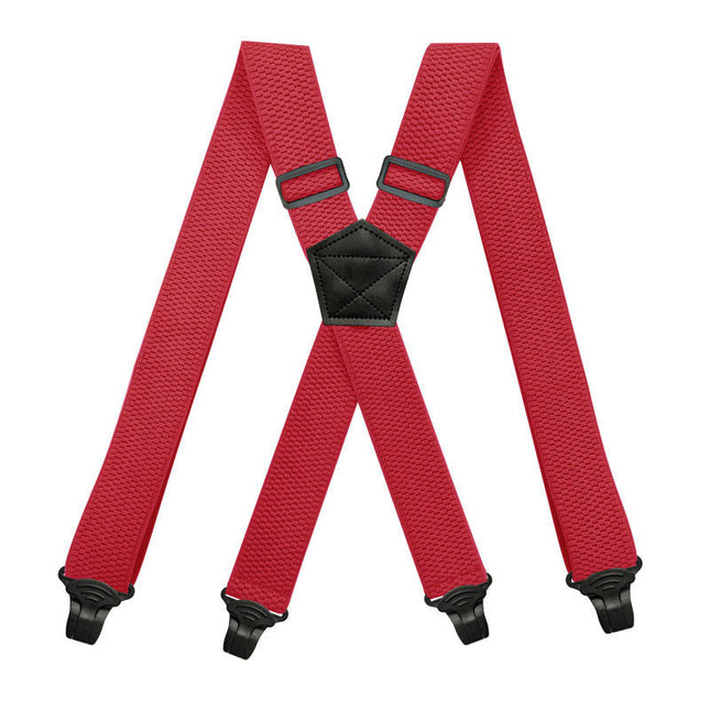 Suspenders for Men 4 Clips Heavy Duty X- Back Adjustable Elastic Suspenders Unisex