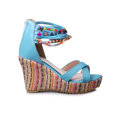 Women's Wedge Sandals Across The Top Platform Sandals High Heels