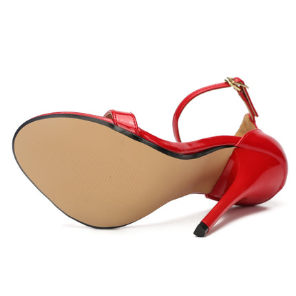Women's Heeled Dress Sandals Open Toe Ankle Strap High Stiletto Wedding Party Pump Shoes