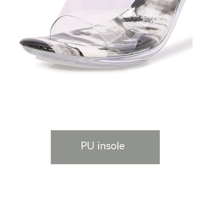 Clear Heels For Women Transparent Heels Open Toe High Heeled Sandals