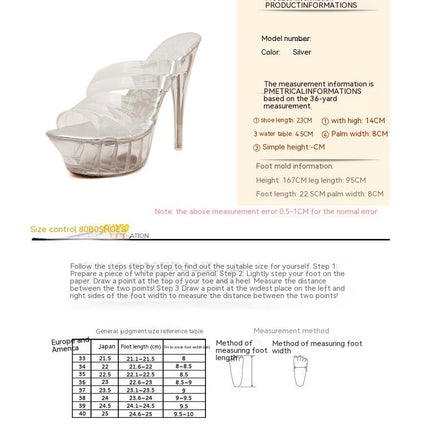 Clear Heels for Women Platform High Heels Sandals Stiletto Open Toe Strap Heeled Sandals