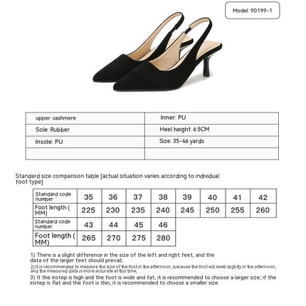 Women's Slingback Heel Pointed Toe Dress Pumps Shoes
