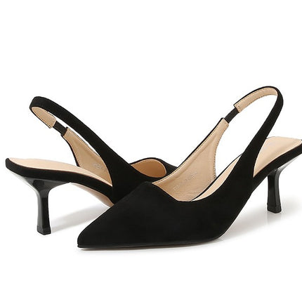 Women's Slingback Heel Pointed Toe Dress Pumps Shoes