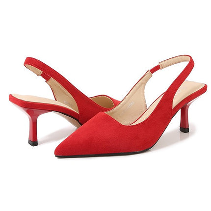 Women's Slingback Heel Pointed Toe Dress Pumps Shoes