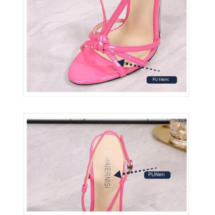 Women's Heeled Sandals Open Toe Ankle Strap High Stiletto Sandals